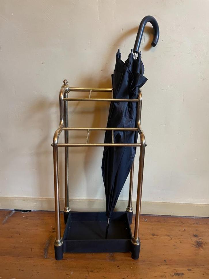 mooie paraplustandaard paraplubak messing art deco 1930, Antiek en Kunst, Antiek | Woonaccessoires, Ophalen of Verzenden