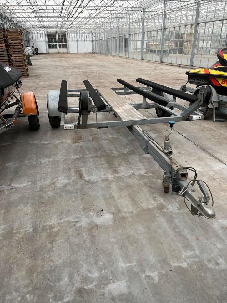Waterscooter dubbeletrailer, Watersport en Boten, Boottrailers, Zo goed als nieuw, Minder dan 1500 kg, Minder dan 6 meter, Ophalen