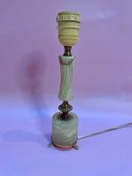 Vintage Louis XVI Stijl Tafellampvoet onyx marmer messing, Huis en Inrichting, Lampen | Vloerlampen, Ophalen of Verzenden, Gebruikt