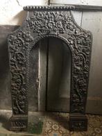 Gietijzeren haardschouw / vuurplaat, Huis en Inrichting, Haarden, Ophalen of Verzenden, Gebruikt