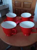 4 Kopjes en 2 Schoteltjes van L.Dake Amsterdam, Huis en Inrichting, Keuken | Servies, Gebruikt, Keramiek, Ophalen of Verzenden