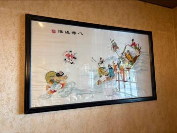 Chinees schilderij op zijde – De Acht Onsterfelijken beschikbaar voor biedingen