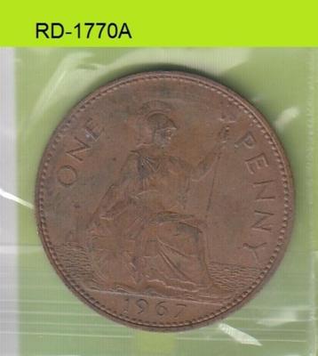 S8-RED-1770 Verenigd Koninkrijk 1 PENNY 1967  VF beschikbaar voor biedingen