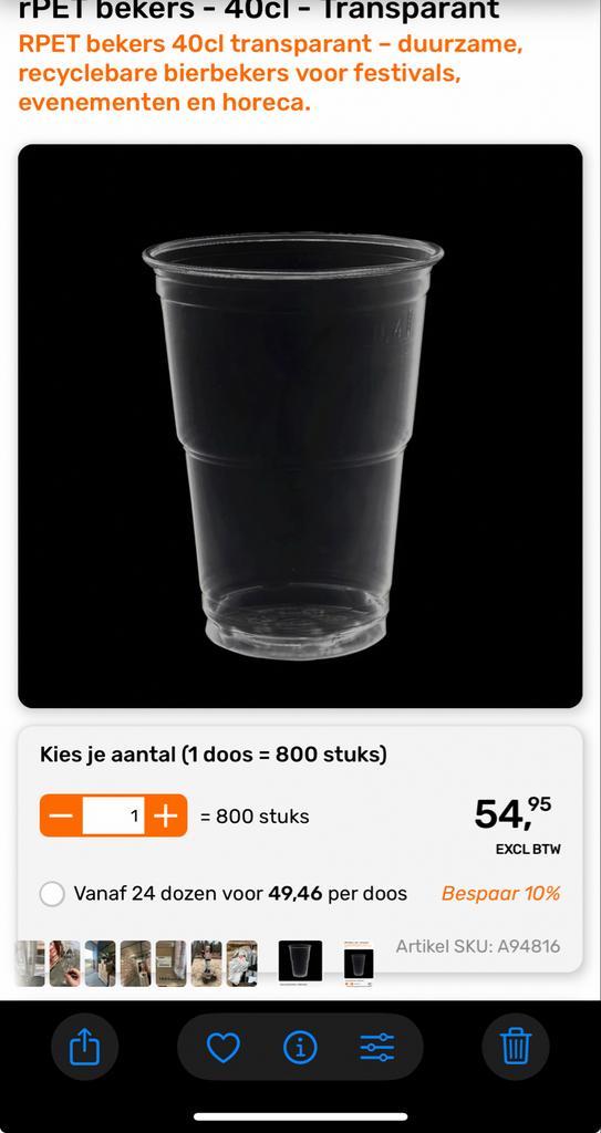 Bud Bierbekers 0.4L & 0.23L- Plastic Leffe Heineken Jupiler, Verzamelen, Biermerken, Nieuw, Glas of Glazen, Overige merken, Ophalen of Verzenden