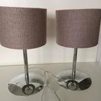 3 lampenkapjes met 2 x lampenstandaard., Huis en Inrichting, Lampen | Lampenkappen, Ophalen, Zo goed als nieuw, Rechthoekig, Minder dan 25 cm