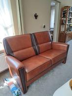 Prachtig leren bankstel en 2 fauteuils, Huis en Inrichting, Fauteuils, Ophalen, Klassiek, Zo goed als nieuw, 75 tot 100 cm