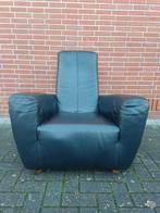 Label Longa Leren fauteuil stoel design Gerard van den Berg, Huis en Inrichting, Fauteuils, Vintage design Mid Century, Gebruikt