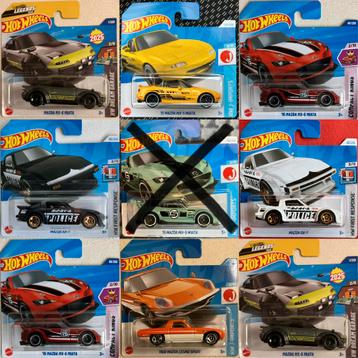 Hot Wheels Mazda MX-5 Miata Mazda RX-3 Mazda RX-7 per stuk beschikbaar voor biedingen