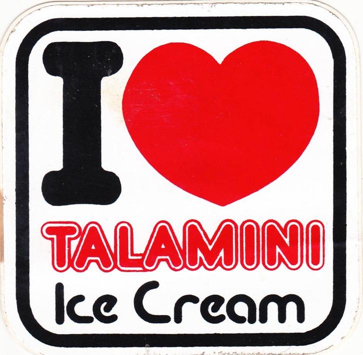 Sticker ijs - Talamini Ice Cream, Verzamelen, Stickers, Zo goed als nieuw, Merk, Verzenden
