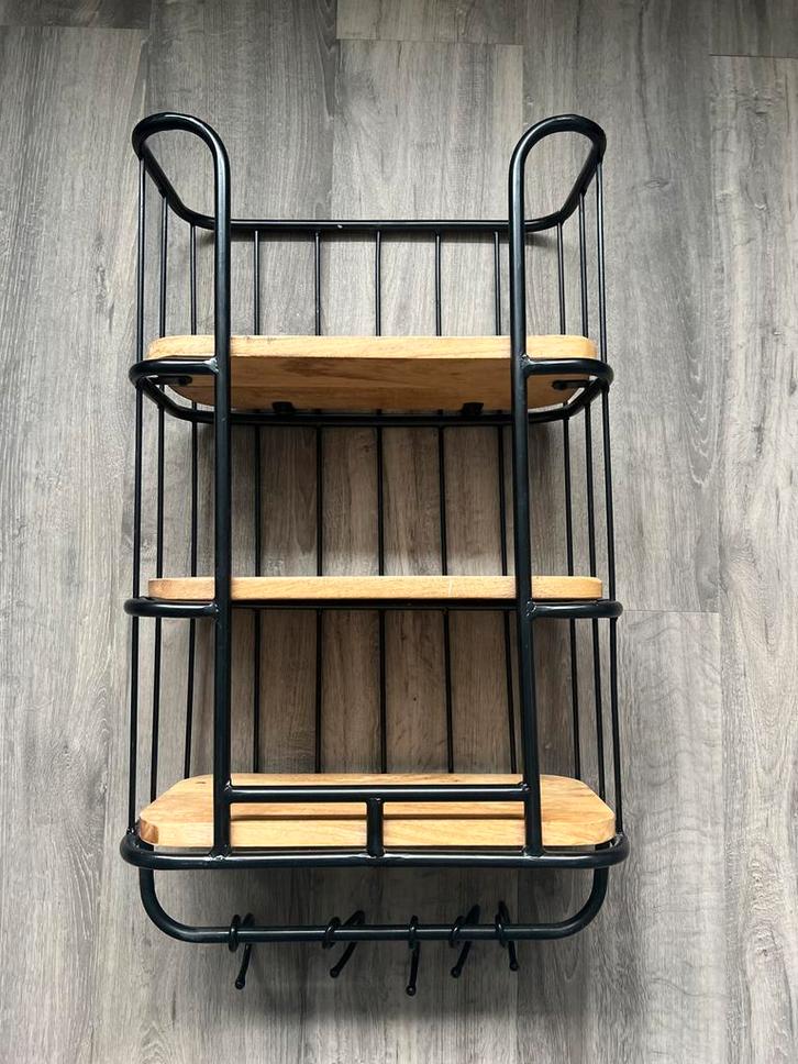 Kapstok Broodrek met 3 Planken & 5 Haken, Huis en Inrichting, Woonaccessoires | Wandplanken en Boekenplanken, Gebruikt, Ophalen of Verzenden