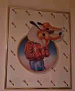 Coole Goofy Print in Gouden Lijst, Ophalen of Verzenden