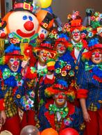 Loopgroep clowns 14 personen, Gedragen, Carnaval, Ophalen of Verzenden, Kleding