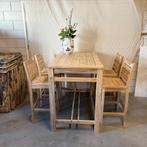 Tuin Barset met 4 stoelen – massief teakhout - TTM Wonen, Ophalen, 4 zitplaatsen, Www.ttmwonen.nl, Teakhout