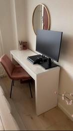 Ikea Malm Tafel, Spiegel & Stoel, Ophalen of Verzenden, Zo goed als nieuw, Bureau