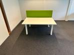 Verstelbaar duo-bureau met slinger 120x75xH62-85 cm, 17 stuk, Huis en Inrichting, Bureaus, In hoogte verstelbaar, Zo goed als nieuw