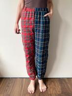 Vintage lange broek pantalon Schotse ruit 38 40 rood groen, Lang, Maat 38/40 (M), Vintage, Ophalen of Verzenden