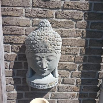 Boeddha-hoofd in beton 50 hoog x 25cm breed beschikbaar voor biedingen