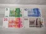 Setje biljetten 5 t/m 100 gulden Erflaters (jaren 60-70), Postzegels en Munten, Bankbiljetten | Nederland, Ophalen of Verzenden