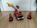 Little People brandweerwagen met helikopters en poppetjes, Ophalen, Zo goed als nieuw, Speelset, Met geluid