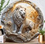 Vintage rond metalen bord Staande Leeuw (20cm), Ophalen of Verzenden, Nieuw