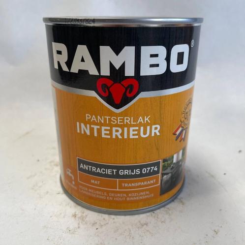 Rambo Pantserlak Lak Antraciet Grijs 0774 Mat 750ml, Doe-het-zelf en Verbouw, Verf, Beits en Lak, Nieuw, Lak, Minder dan 5 liter