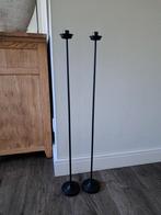 2x zwarte hooge kandelaars. Moederdag tip, Huis en Inrichting, Woonaccessoires | Kandelaars en Kaarsen, Ophalen of Verzenden, Gebruikt