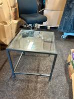 Glastafel 50-50-50 €10, Huis en Inrichting, 50 tot 100 cm, 50 tot 75 cm, Vierkant, Ophalen of Verzenden