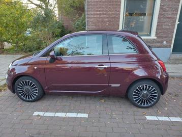 Fiat 500 Twinair Turbo 80pk 2015 bordeauxrood/paars beschikbaar voor biedingen