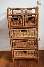 Vintage rotan kastje, Huis en Inrichting, Kasten | Overige, Ophalen, Gebruikt