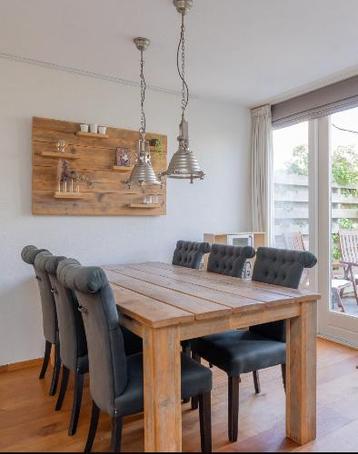 Stoere steigerhouten eettafel 100 x 200 cm rechthoekig beschikbaar voor biedingen