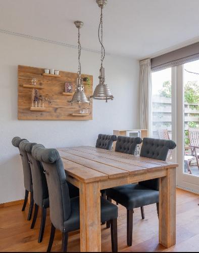Stoere steigerhouten eettafel 100 x 200 cm rechthoekig, Huis en Inrichting, Tafels | Eettafels, Zo goed als nieuw, 50 tot 100 cm