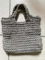 Handgemaakte duurzame tas – gerecycled grijze T-shirtstof, Ophalen of Verzenden, Gebruikt, Grijs, Handtas