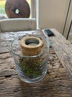 Boomschors kandelaar voor kaars of waxinelichtje, Ophalen of Verzenden, Overige materialen, Minder dan 25 cm