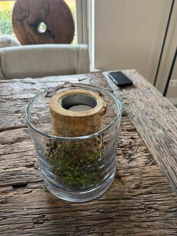 Boomschors kandelaar voor kaars of waxinelichtje beschikbaar voor biedingen