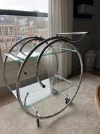 Originele  Art-Deco (Gispen) Serveer wagen  jaren 20/30, 60 cm of meer, 55 tot 75 cm, Rond, Art-Deco