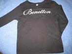 Zwart Benetton shirt, 82 cm, Kinderen en Baby's, Babykleding | Maat 80, Shirtje of Longsleeve, Ophalen of Verzenden, Jongetje