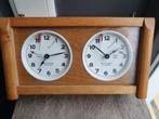 Prachtige werkende jaren 60 houten schaakklok Koopman Dordre, Antiek en Kunst, Ophalen of Verzenden