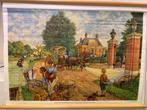 Historische schoolplaat Plek aan de Vecht 1740, Antiek en Kunst, Antiek | Schoolplaten, Ophalen of Verzenden, Geschiedenis