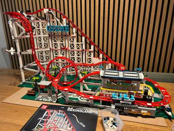 Achtbaan bouwstenen set met looping en motoren. Met doos beschikbaar voor biedingen
