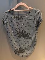 Vanilia Top - Maat 34/36 - Zwart/Grijs Bloemen, Zwart, Ophalen of Verzenden, Zo goed als nieuw, Zonder mouw