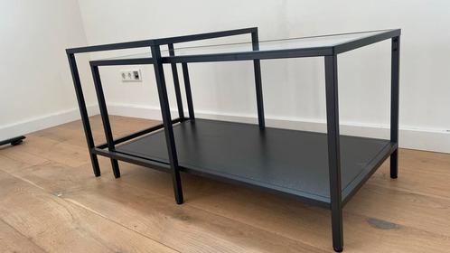 IKEA Salontafel, 2-delig, Glas, Huis en Inrichting, Tafels | Salontafels, Zo goed als nieuw, Minder dan 50 cm, 50 tot 100 cm, Rechthoekig