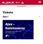 Ajax - Galatasaray, Tickets en Kaartjes, Eén persoon