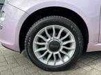 Fiat 500 C 1.2 Lounge Cabrio *purple metallic *in topstaat, Gebruikt, Cabriolet, 4 stoelen, Leder en Stof