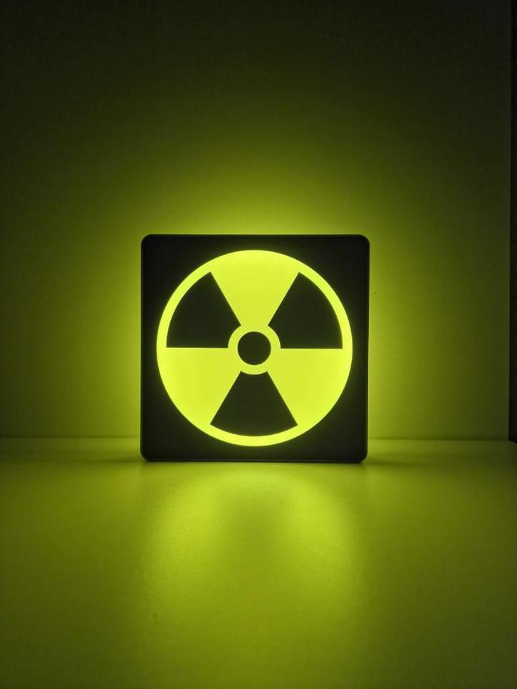 Radioactive Symbol LED lamp / lightbox, Huis en Inrichting, Lampen | Losse lampen, Nieuw, Led-lamp, Minder dan 30 watt, Overige fittingen