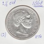 (2) W III mooie 21/2 gld 1868 zfr., Postzegels en Munten, Munten | Nederland, Zilver, 2½ gulden, Ophalen of Verzenden, Koning Willem III