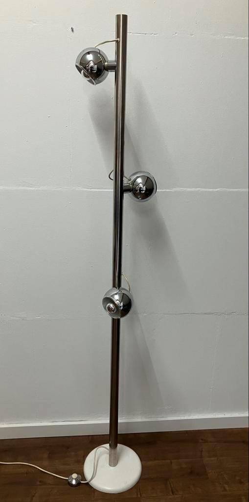 Vintage space age eyeball magnetische vloerlamp Luci Italië, Huis en Inrichting, Lampen | Vloerlampen, 150 tot 200 cm, Ophalen