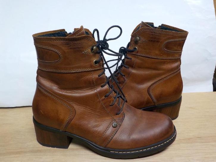 Cognac kleur Wolky laarsjes maat 38, Kleding | Dames, Schoenen, Zo goed als nieuw, Lage of Enkellaarzen, Bruin, Ophalen of Verzenden