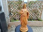 antiek groot goud kleurige christus beeld heilig hart, Antiek en Kunst, Antiek | Religie, Ophalen of Verzenden