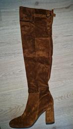 Overknee laarzen, suède, progetto, Kleding | Dames, Schoenen, Ophalen of Verzenden, Zo goed als nieuw, Zwart, Hoge laarzen