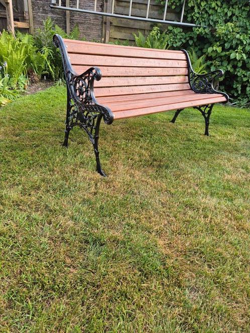 Gietijzeren tuinbank, Tuin en Terras, Tuinbanken, Zo goed als nieuw, Metaal, Ophalen